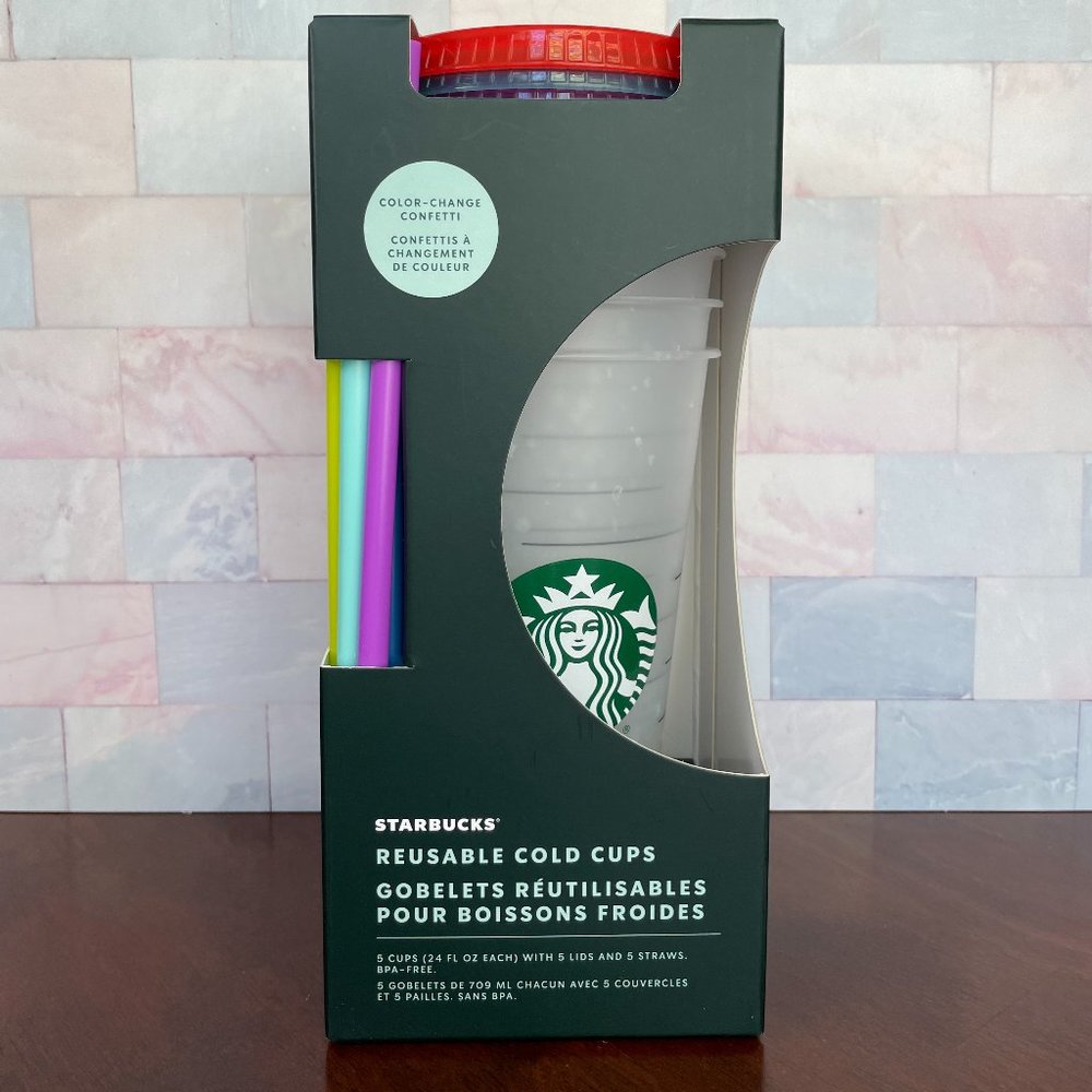 Starbucks 2021 Confetti Color Change Cold Cups
